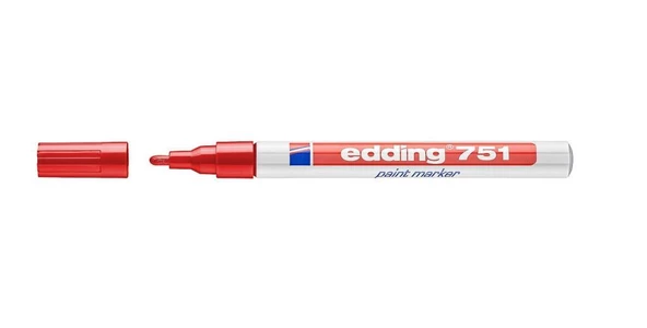 Edding E-751 Tam Örtücü Boya Kalemi   Kırmızı ürün görseli 1