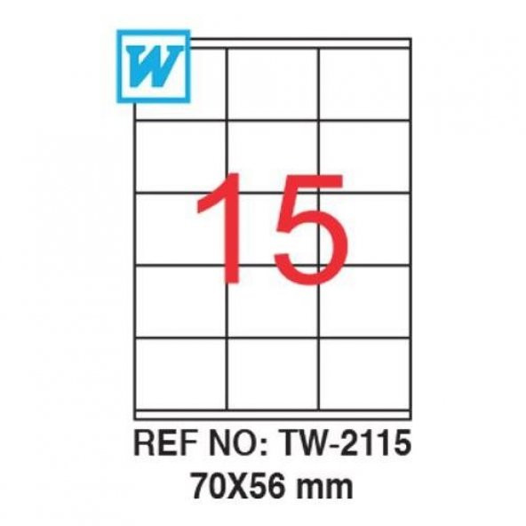 Tanex 70 x 56 Mm Laser Etiket Tw-2115 ürün görseli 1
