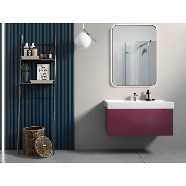 Cerastyle Turkuaz Sharp Etajerli Lavabo 100x48 Cm - Resim 2