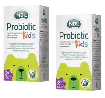 NBL Probiotic Kids 30 Çiğneme Tableti 2'li ürün görseli 1