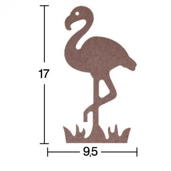 Ahşap Flamingo 18mm H54 ürün görseli 1