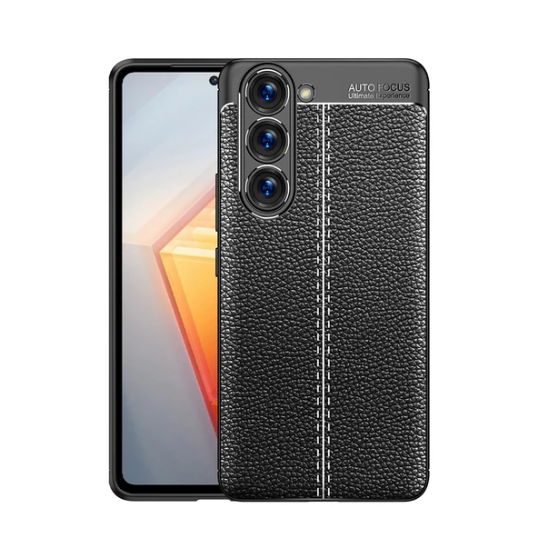 Gpack Samsung Galaxy S23 Plus Kılıf Niss Silikon Deri Görünümlü Kamera Korumalı ürün görseli 1