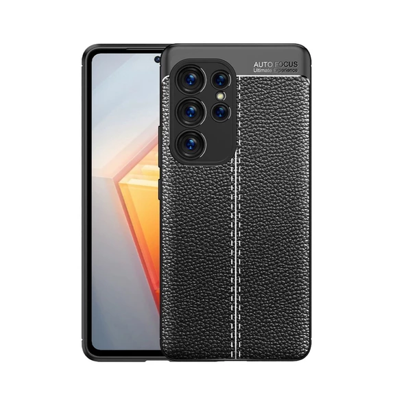 Gpack Samsung Galaxy S23 Ultra Kılıf Niss Silikon Deri Görünümlü Kamera Korumalı ürün görseli 1