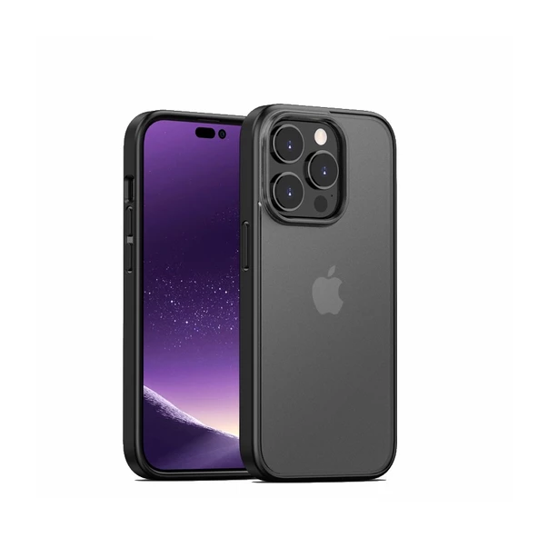 Gpack Apple iPhone 14 Pro Max Kılıf İmpact Alpin Mat Buzlu Kapak ürün görseli 1