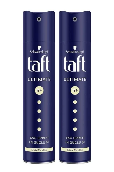 Taft Ultimate Saç Spreyi 5+ Kristal Parlaklığı 250 Ml 2 Adet ürün görseli 1