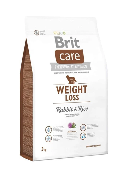 Brit Care Hypoallergenic Weight Loss Tavşanlı Ve Pirinçli Köpek Maması 3 Kg ürün görseli 1