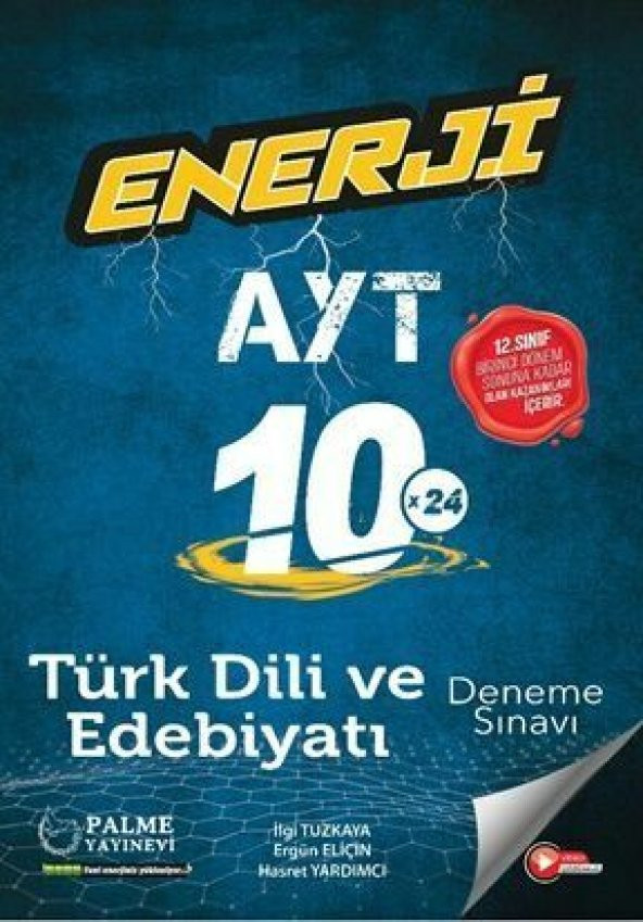 Palme Yayınları AYT Türk Dili ve Edebiyatı Enerji 10 Deneme Sınavı ürün görseli 1