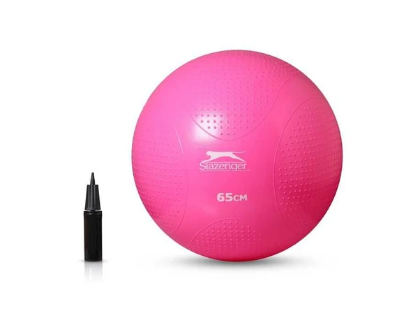 Slazenger 65cm Anti-Burst Gymball Fuşya (Pompa Dahil) Pilates Topu ürün görseli 1