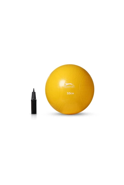 Slazenger 55cm Anti-Burst Gymball Sarı (Pompa Dahil) Pilates Topu ürün görseli 1