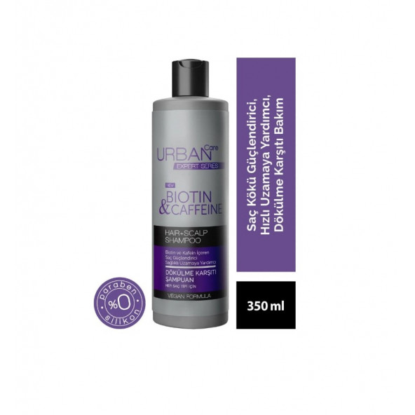 Urban Care Expert Serisi Biotin & Kafein Dökülme Karşıtı Saç Bakım Şampuanı 350 ML ürün görseli 1