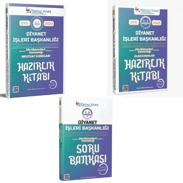 2023 Diyanet İşleri Başkanlığı GYS Din Hizmetleri Uzmanlığı 3 lü Set Memur Sınav Yayınları ürün görseli 1