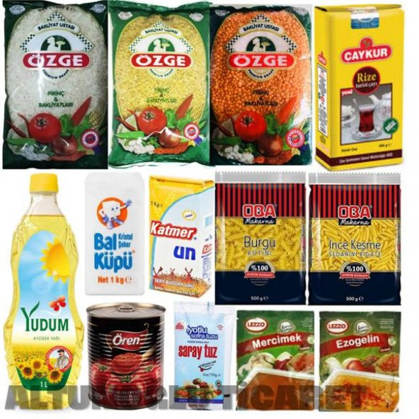 Yudum ekonomik erzak paketi kumanya ramazan paketi 13 parça ürün görseli 1