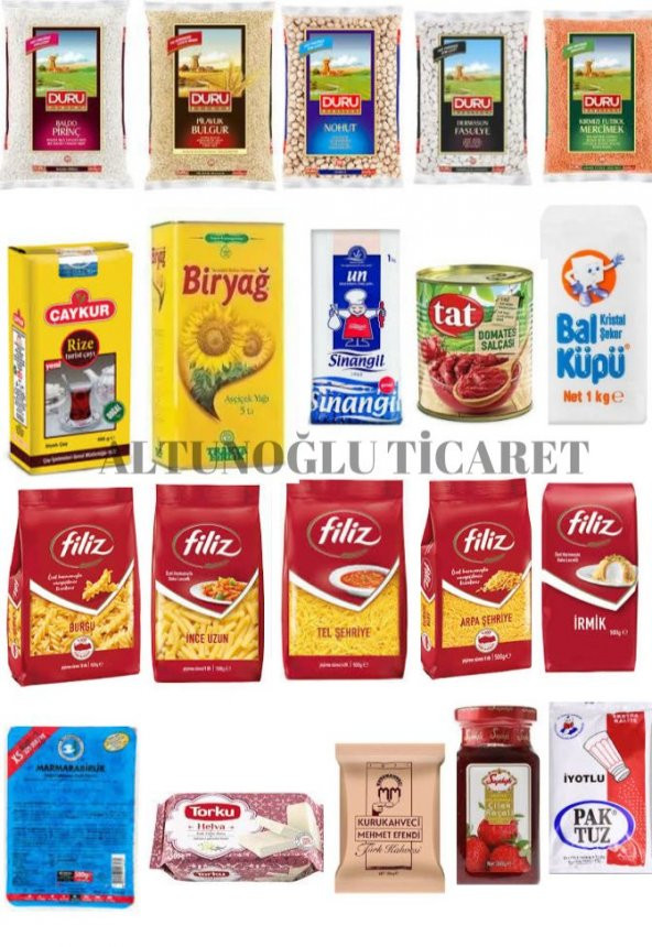 biryağ 5lt çaykur duru bakliyat ramazan gıda erzak paketi 20parça ürün görseli 1