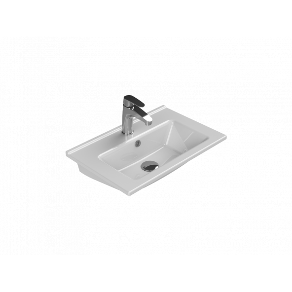 Turkuaz Cerastyle Arte 36 x 55 Cm Etajerli Lavabo ürün görseli 1
