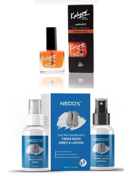 Kalyon Tırnak Bakım Yağı + Nedox Tırnak Bakım Spreyi Ve Losyonu 50ml+50ml ürün görseli 1