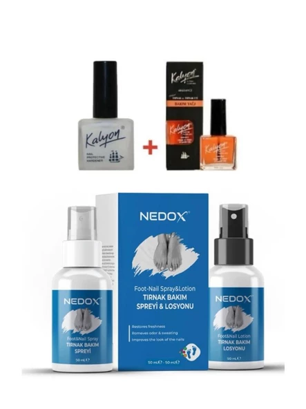 Kalyon Tırnak Sertleştirici+Tırnak Bakım Yağı 2'li + Nedox Tırnak Bakım Spreyi Ve Losyonu 50ml+50ml ürün görseli 1