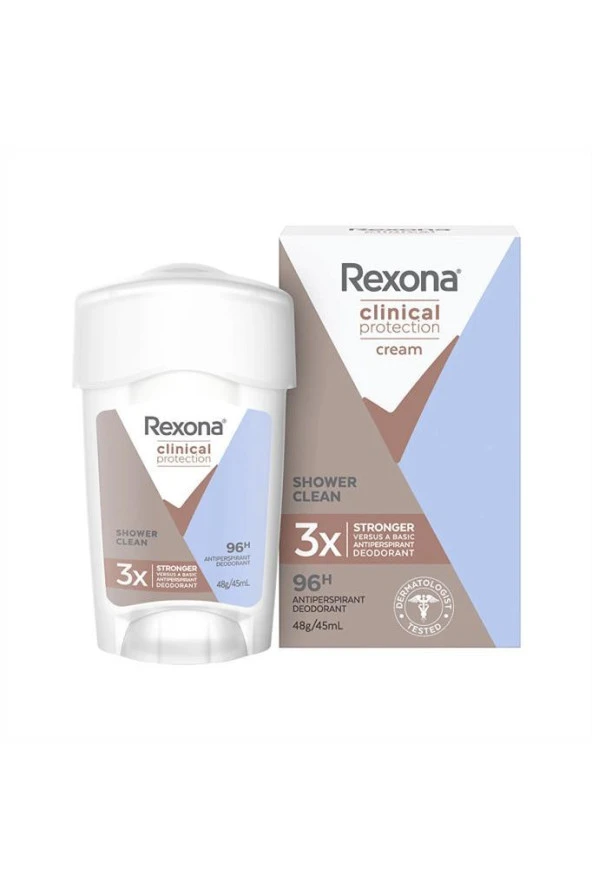 Rexona Clinical Protection Shower Clean Kadın Roll-On 45 ml ürün görseli 1