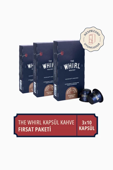 The Whirl Espresso Brunette Kapsül Kahve 3'lü Fırsat Paketi 30 Kapsül ürün görseli 1
