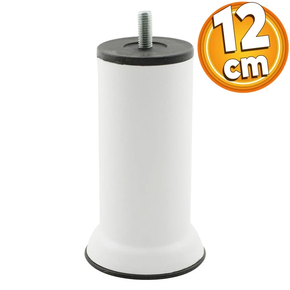 12 Cm Mobilya Kanepe Baza Yatak Koltuk Çekyat Yükseltme Destek Metal Ayağı M8 Beyaz Ayakları ürün görseli 1