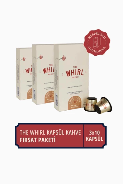The Whirl Lungo Medium Kapsül Kahve 3'lü Fırsat Paketi 30 Kapsül ürün görseli 1