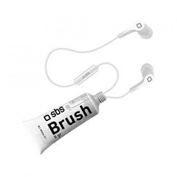 SBS 13052 TEINEARYL BRUSH MİKROFONLU 3,5 MM JACKLI BEYAZ MİKROFONLU KULAKLIK ürün görseli 1