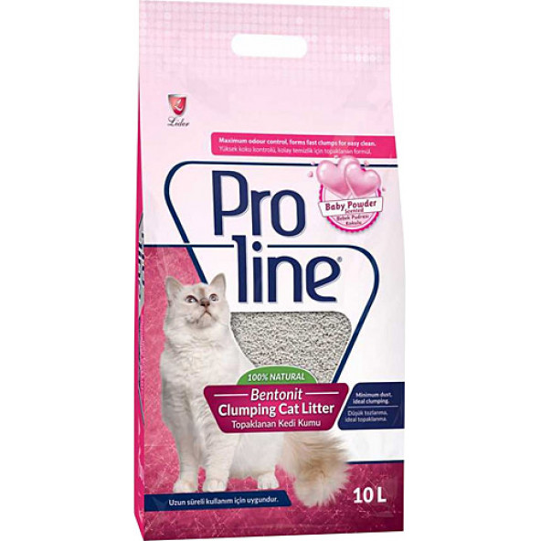 Proline - Bentonit Bebek Pudra Kokulu Kedi Kumu Kalın Taneli- 10 Lt ürün görseli 1