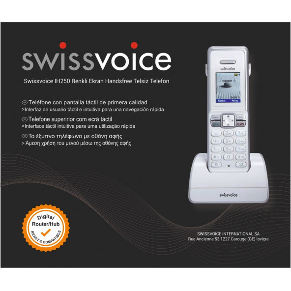 Swissvoice IH250 Renkli Ekran Handsfree Telsiz Telefon ürün görseli 1