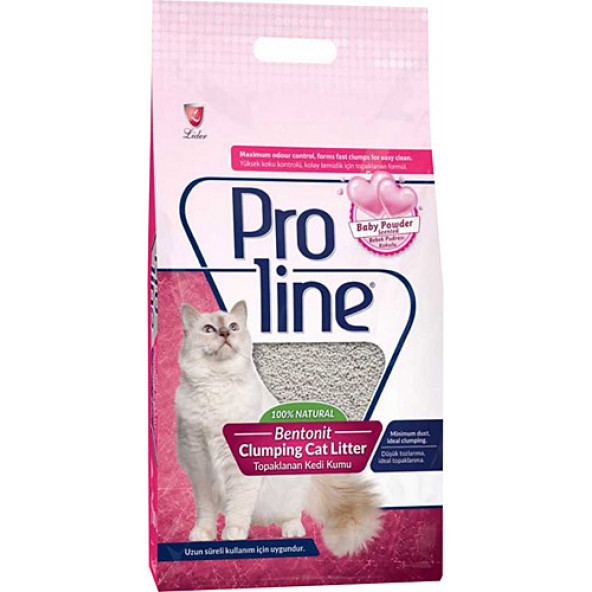 Proline - Bentonit Bebek Pudra Kokulu Kedi Kumu İnce Taneli- 20 Lt ürün görseli 1