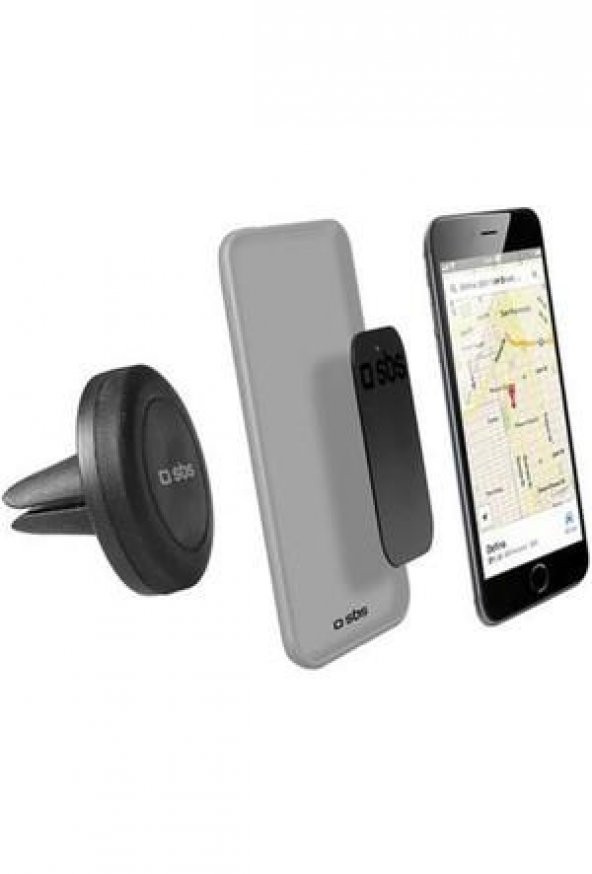 SBS 54222 TESUPMIDROUNDAIR ARAÇ İÇİ 2 METAL PLAKALI MIKNATISLI TELEFON TUTACAĞI ürün görseli 1