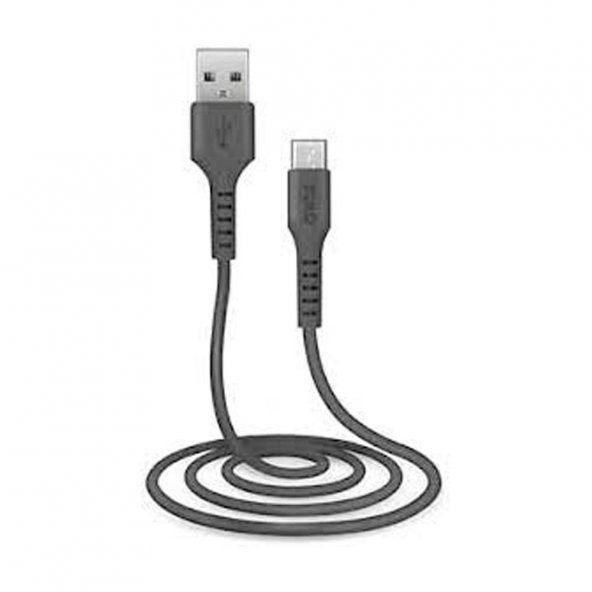 SBS 64566 TECABLEMICROK MİKRO USB ŞARJ VE VERİ KABLOSU 1 MT. SİYAH ürün görseli 1