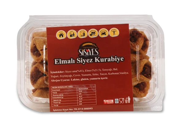 SİYEZ KURABİYE ELMALI 250G ürün görseli 1
