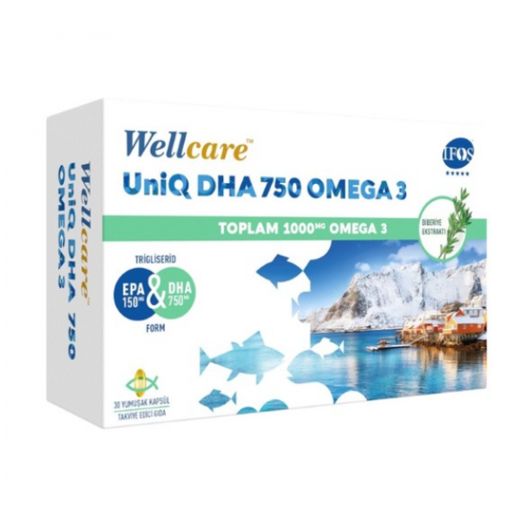 Wellcare Uniq 750 Omega 3 30 Kapsül ürün görseli 1