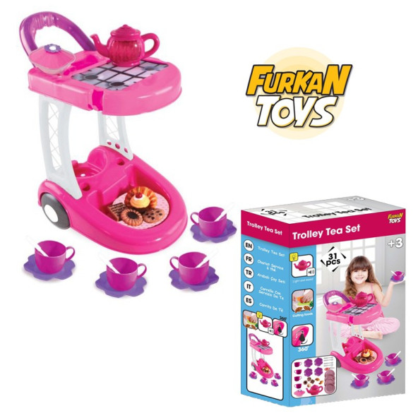 FURKAN TOYS ARABALI YENİ ÇAY SETİ 30 PARÇA ürün görseli 1