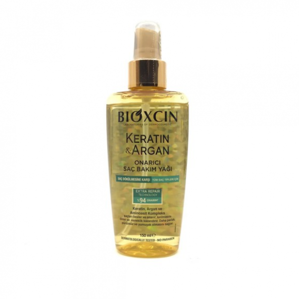 Bioxcin Saç Bakım Yağı Onarıcı Keratin & Argan 150 ml ürün görseli 1