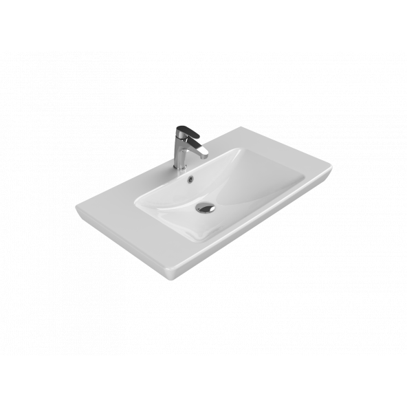 Turkuaz Cerastyle Turkuaz Porto D Etajerli Lavabo 85 cm (Derınlık 48 Cm) ürün görseli 1
