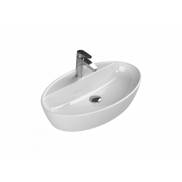Turkuaz Seramik Cerastyle One 67 x 42 cm Tezgah Üstü Çanak Lavabo ürün görseli 1