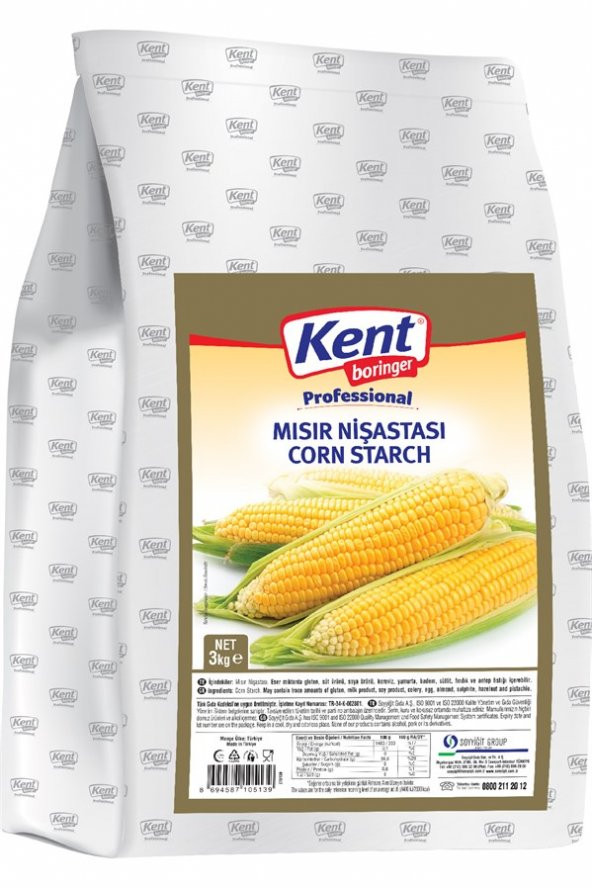 Kent Boringer Professional Mısır Nişastası 3 Kg ürün görseli 1