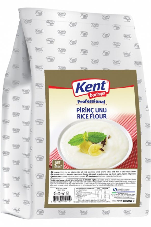 Kent Boringer Professional Pirinç Unu 3 Kg ürün görseli 1
