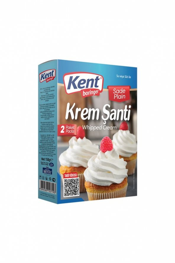 Kent Boringer Krem Şanti Sade 150 Gr 2'li ürün görseli 1