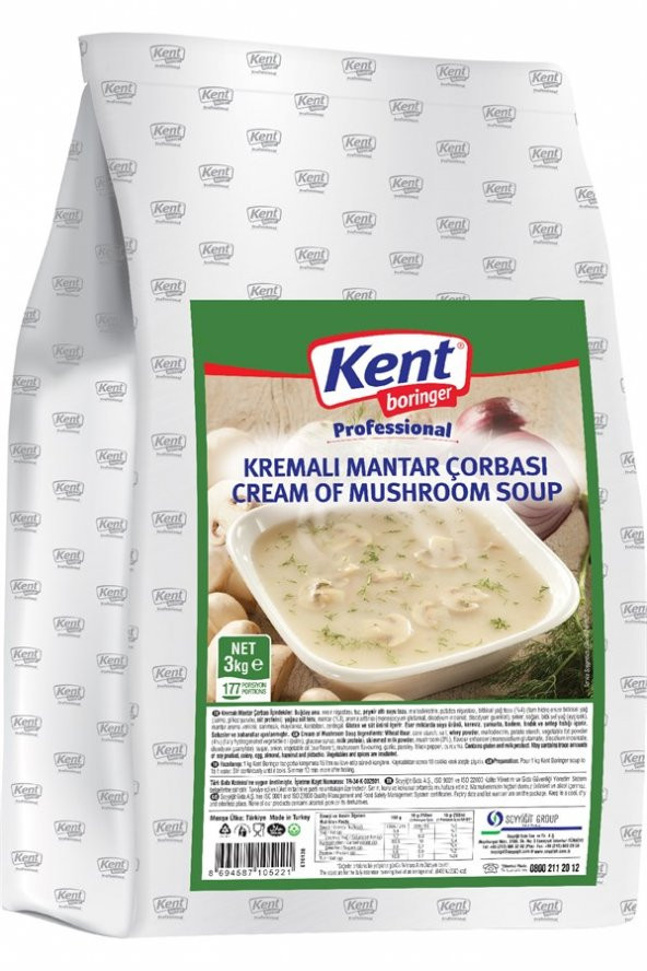 Kent Boringer Professional Kremalı Mantar Çorbası 3 Kg ürün görseli 1