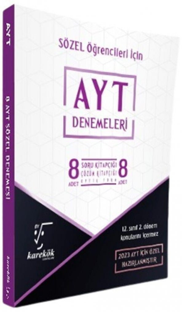 Karekök Yayınları AYT Sözel Özel 8 li Paket Deneme ürün görseli 1