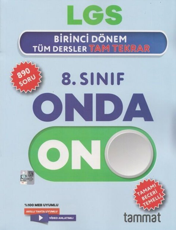 Tammat Yayıncılık 8. Sınıf LGS 1. Dönem Onda On Tüm Dersler Tam Tekrar ürün görseli 1