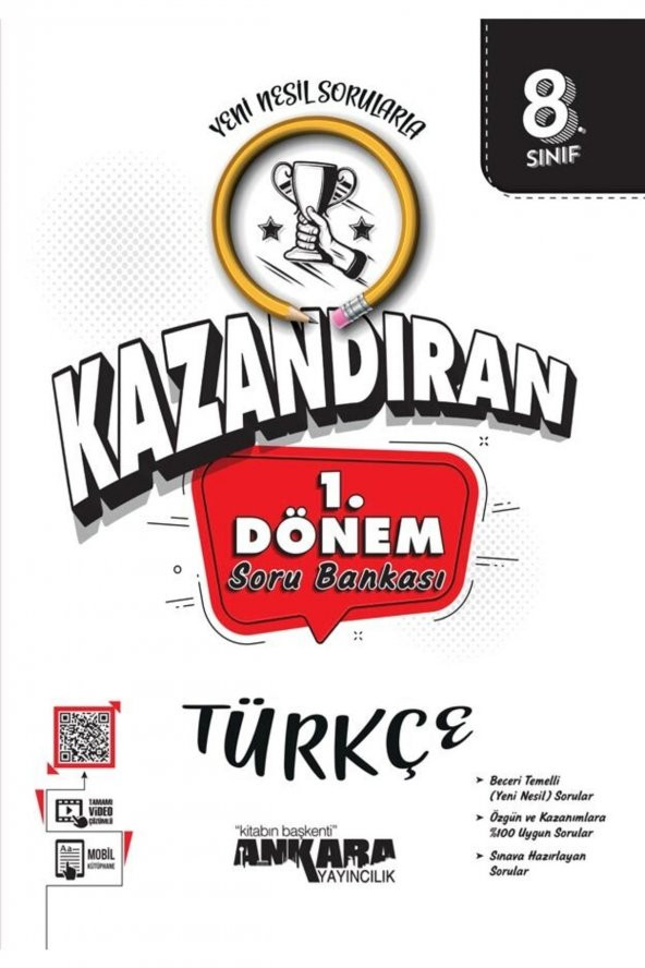 Ankara Yayıncılık Lgs Kazandıran 8.sınıf 1.dönem Türkçe Soru Bankası ürün görseli 1