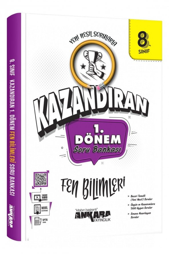 Ankara Yayıncılık Lgs Kazandıran 8.sınıf 1.dönem Fen Bilimleri Soru Bankası ürün görseli 1