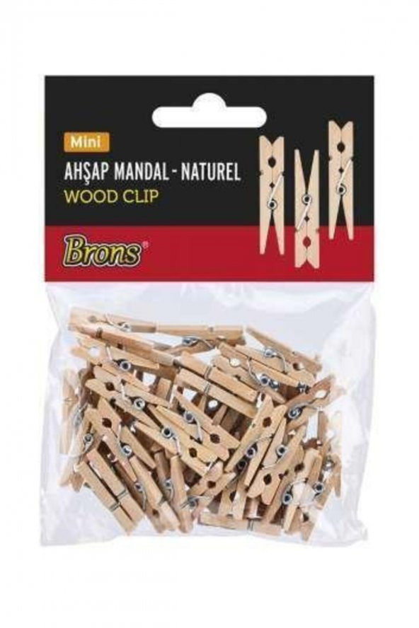 Ahşap Mandal Naturel Mini (br-909) ürün görseli 1