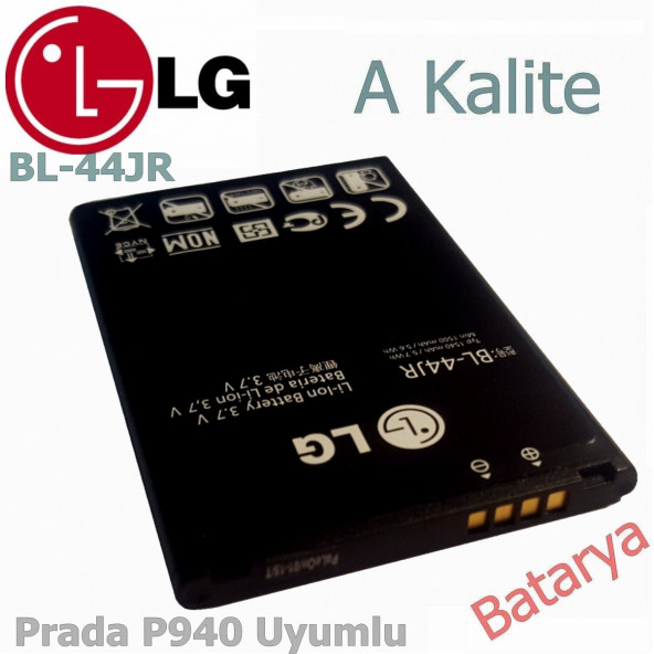 Lg BL-44JR Batarya LG P940 Prada K2 Su880 Uyumlu Yedek Batarya ürün görseli 1