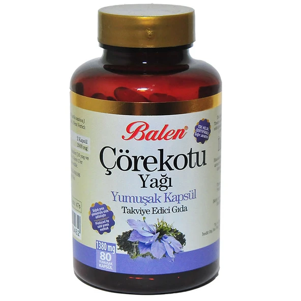 Çörek Otu Yağı 1380 Mg Yumuşak 80 Kapsül ürün görseli 1