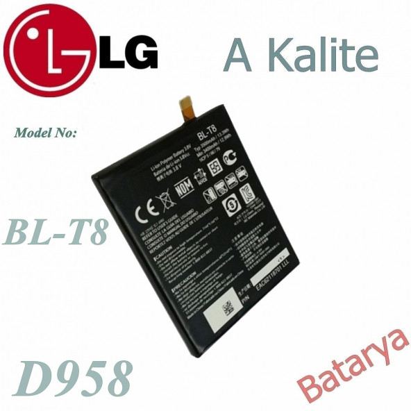 LG BL-T8 Batarya D958 Uyumlu Yedek Batarya ürün görseli 1