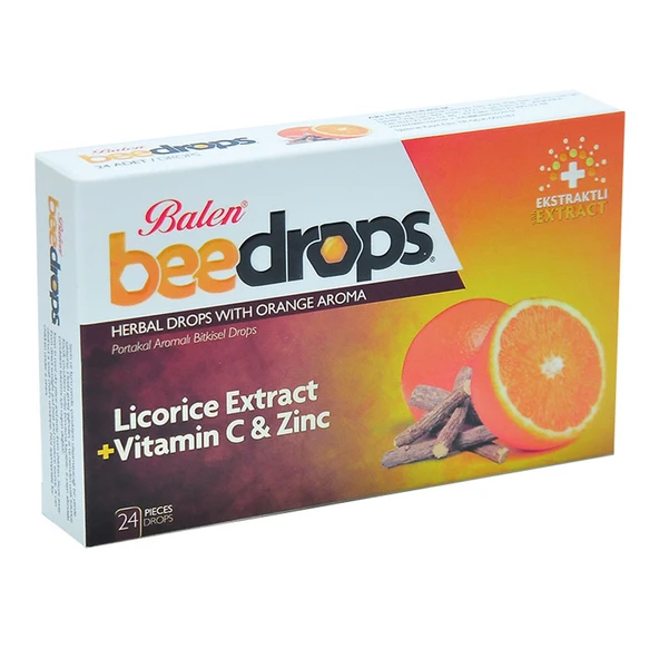 Portakal Aromalı Bitkisel Drops 24Adet - Resim 2