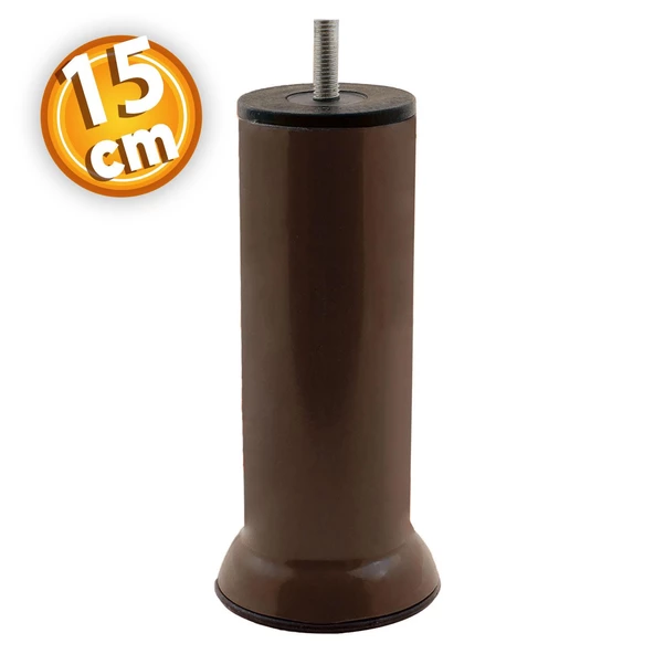 Mobilya Kanepe Baza Çekyat Koltuk Destek Yükseltme Ayağı M8 Civata Kahverengi Metal Ayakları 15 Cm ürün görseli 1